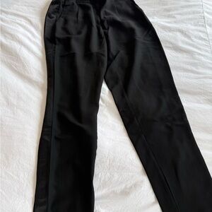 H&M Men's Black Dress Pants with Satin Side Stripe